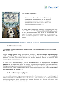 The Oxford Guide to Library Research