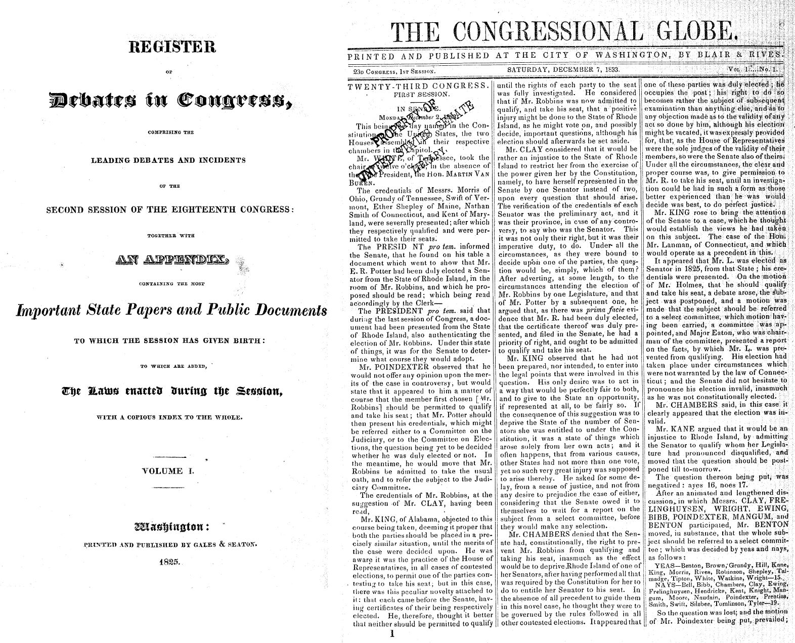 “A Deficiency in our Political Annals”: Rivals of Early Congressional Reporting