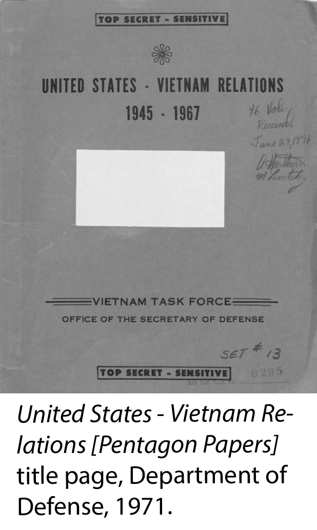 Title page of the Pentagon Papers